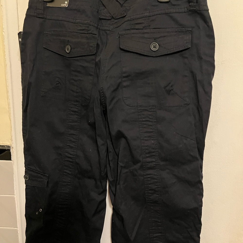 Style & Co Black Cargo Pants Straight Leg